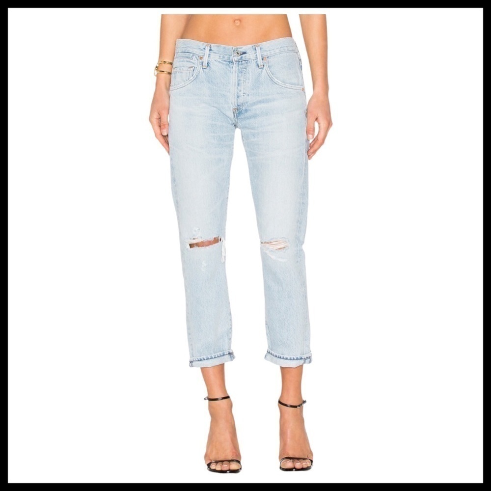 CITIZENS OF HUMANITY Emerson Slim Boyfriend Distressed Jeans in Rock On